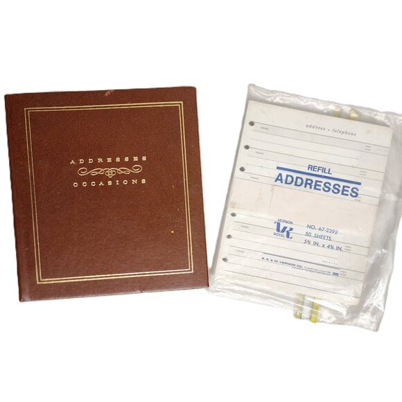 Antique Vernon McMillion Address & Occasions Book w/Full Unused Refill - Picture 7 of 8